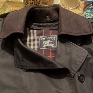Genuine Burberry Trench Coat navy blue